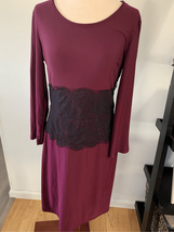 Size small burgundy dress with lace - $14.85