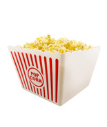 Novelty Place Plastic Red &amp; White Striped Classic Popcorn Containers Mov... - £11.23 GBP+
