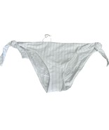 La Perla Iconic Side Tie Bikini Briefs Bottoms White Silver Striped Size... - $64.71 CAD