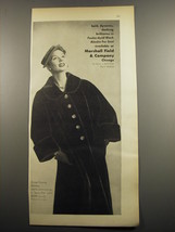1955 Marshall Field &amp; Company Ad - Fouke-Dyed Black Alaska Fur Seal Coat - £14.78 GBP
