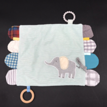 Modern Baby Lovey Elephant Security Blanket Corduroy Sensory Teether Ribbed - £14.75 GBP