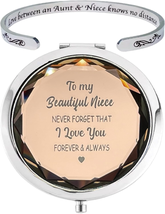 Mallabylamma Niece Gift from Aunt, Niece Compact Mirror Champagne, Niece Bracele - £17.95 GBP