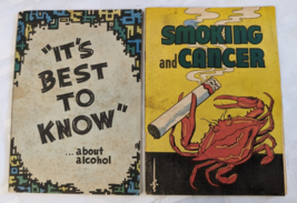 Smoking And Alcohol Warning Reference Book Lot Of 2 Vintage 60&#39;S 70&#39;S Booklets - £27.96 GBP