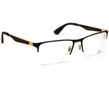 Ray-Ban Eyeglasses RB 6335 2890 Black on Gold Half Rim Metal Frame 54[]1... - $129.99