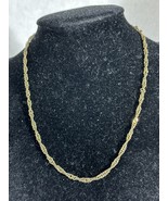Vintage Crown TRIFARI Rope Chain Necklace 16” Normal Wear 4.6 Grams Gold... - £11.76 GBP
