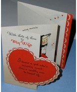 HALLMARK VALENTINE CARD VINTAGE 1948 HALL BROTHERS TRI-FOLD TO WIFE SCRA... - $27.34 CAD