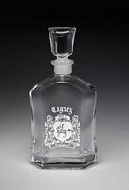 Cagney Irish Coat of Arms Whiskey Decanter (Sand Etched) - £37.83 GBP