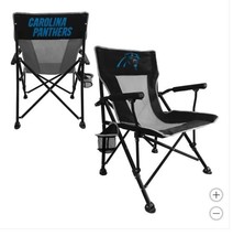 Carolina Panthers Hand Arm Chair Black Silver NFL Tailgating Camping Cup... - $98.99