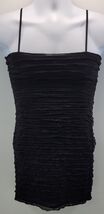 A) Guess Spaghetti Strap Sleeveless Tank Top Black Ruffled Dress Size Small - $19.79