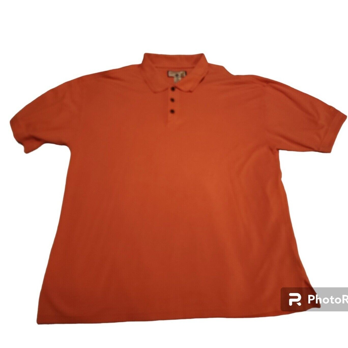 Caribbean Joe Polo Shirt Casual Short Sleeve Collared Top Orange XXL - $13.85