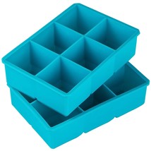 2 Inch Large Ice Cube Tray, Flexible Ice Mold Silicone Big Ice Cube Tray... - £20.43 GBP