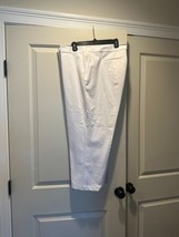 Nwot Eileen Fisher Woman White Cotton Blend Cropped Pants Sz 3X - £77.12 GBP
