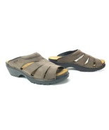 ECCO Womens Brown Nubuck Leather Slip On Open Toe Clog Sandals EU 40 US 9 - £31.60 GBP