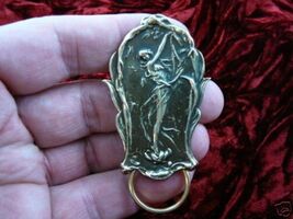 #E397)  Lady of lake Eyeglass BRASS pin pendant ID badge holder loop gla... - €12,94 EUR