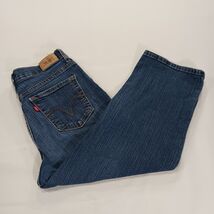 Levi's 512 Perfectly Slimming Women's Blue Denim Cropped Jeans Size 8 (28×21) image 2