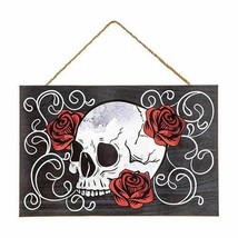Darice Skull Halloween MDF Sign 11 inches x 7.5 inches - £7.81 GBP
