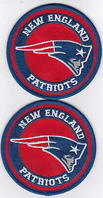 2 NEW ENGLAND PATRIOTS SEW/IRON ON PATCH NFL FOOTBALL JERSEY JACKET MASK... - $12.99