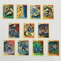 Marvel Comic Trading Cards Super Heroes 1991 Lot of 11 Hulk Firestarter Storm   - £5.99 GBP