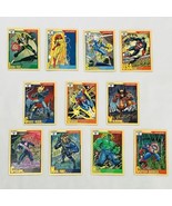 Marvel Comic Trading Cards Super Heroes 1991 Lot of 11 Hulk Firestarter ... - £5.93 GBP