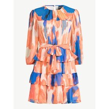 Scoop Women&#39;s Tiered Mini Dress with Elbow Length Sleeves - Large (12-14) - $14.99