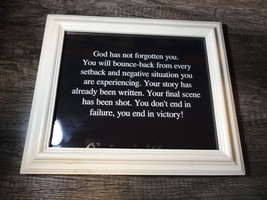 &quot;God Has Not Forgotten You...&quot; Quote Photo In Vintage White Frame 10.5&quot; X 12.5&quot; - £31.16 GBP