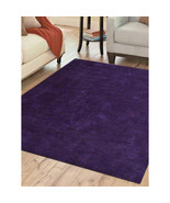 10 x 10 ft. Hand Knotted Gabbeh Silk Solid Square Area Rug Purple - $641.68 CAD