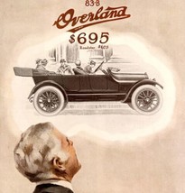 Willys Knight Overland 1916 83B Roadster Advertisement Automobilia Art HM1C - £46.85 GBP