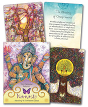 Namaste Blessing &amp; Divination Cards  DECK &amp;  BLUE ANGEL - $21.77