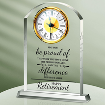 Retirement Clock Retirement Gift for Woman Men Acrylic Crystal Clock Retirement - £27.98 GBP
