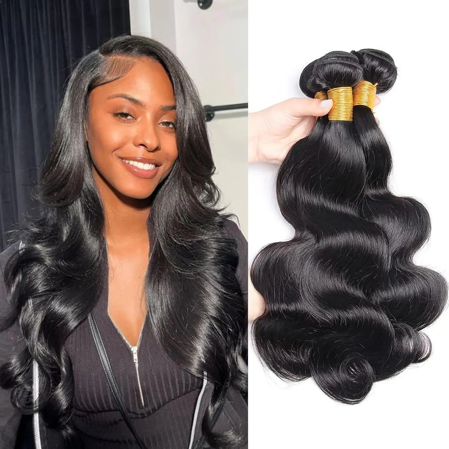 Body Wave Bundles Human Hair 3 4 Bundles Deal Virgin Hair 32 Inch Brazilian - £271.52 GBP