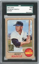 1996 Topps Mickey Mantle #18 1968 Reprint SGC 9 P1392 - £19.52 GBP