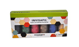 WonderFil InvisaFil Royal Festivals Cottonized Polyester Mini Thread Pack B003 - £24.74 GBP