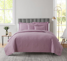 Lavender Dream Full/Queen 5pc Bedspread Coverlet Quilt Set Lightweight - £50.70 GBP