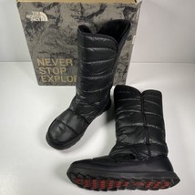 The North Face Amore II Shiny Black Boots Women&#39;s Sz 7 W/ Box EUC - $79.19