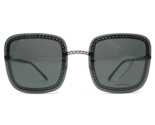 CHANEL Sunglasses 4244 c.281/S4 Silver Chain Square Frames with Black Le... - $296.99