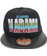 Alabama Men&#39;s Adjustable Snapback Baseball Cap Hat Textured Brim with Sc... - £11.95 GBP