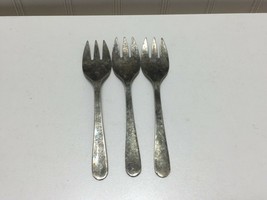 3 Vintage Leonard Silverplated Italy Baby Fork Forks 23594 Toddler Silve... - $29.69
