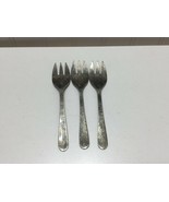 3 Vintage Leonard Silverplated Italy Baby Fork Forks 23594 Toddler Silve... - £23.72 GBP