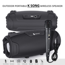 NEWRIXING NR3026M 10W Portable Subwoofer Karaoke Speaker Microphone, Strap Light - £54.04 GBP