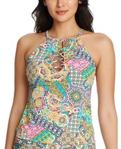 Bleu by Rod Beattie Seriously Sunny High-Neck Tankini Top 10 SW230513 - £25.07 GBP