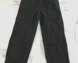Vintage Ermenegildo Zegna Pants Mens 30x25.5 Black Wool Cuffed Hem Pleated - £36.80 GBP