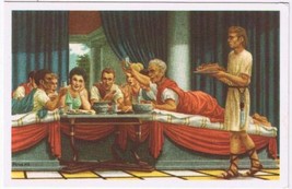 Belgium Illustration Card Our Glorys Historica Ltd Gallo-Romans At Dinne... - £3.91 GBP