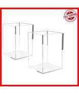 Compact Clear Acrylic Pencil Cup Set - 2 Pack for Space-Saving Desk Orga... - $28.70