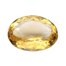 13.7Ct Natural Yellow Citrine (Sunella) Oval Cut Gemstone - £52.18 GBP