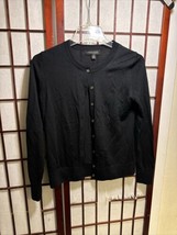 Banana Republic Extra Fine Italian Merino Wool Black Cardigan Sweater Size XS - £11.30 GBP