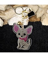 Cute Cartoon Chihuahua Keychain Rhinestone Animal Pet Dog Bag Backpack C... - $7.92