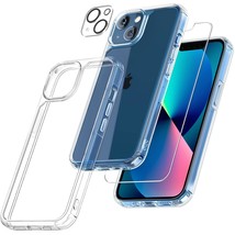 [5 In 1 Designed For Iphone 13 Case, [Not-Yellowing] With 2X Tempered Gl... - £21.38 GBP