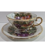 Vintage Royal Sealy China Harvest Porcelain Tea Cup &amp; Saucer Made in Japan - $25.55 CAD