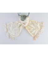 Vtg 40s 50s Rockabilly Distressed Satin Striped Geometric Fringed Tassel... - $34.60