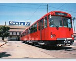 Trolley Leaving Santa Fe Amtrak Depot San Diego California Chrome Postca... - $5.08